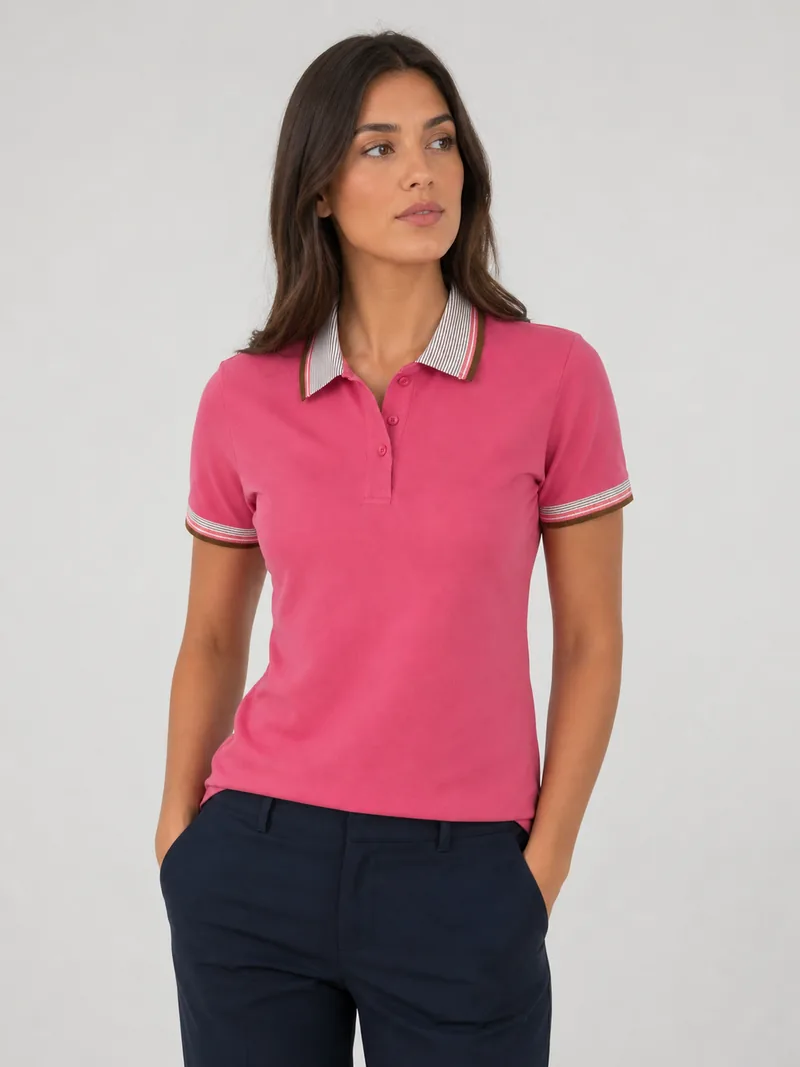 Camisa Polo Baby Look